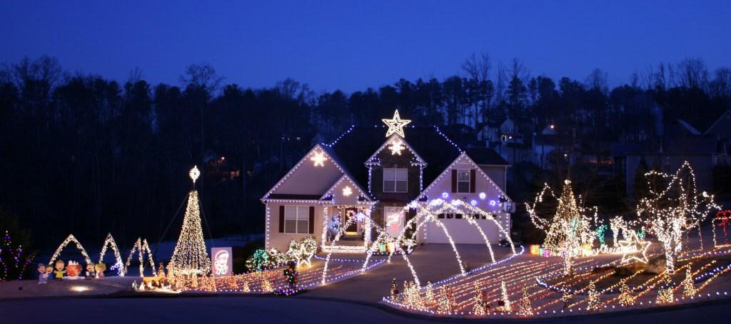 house decorated christmas lights in georgia